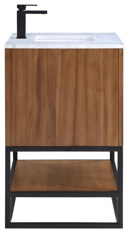 Terra 36" Single Vanity, Walnut/Matte Black