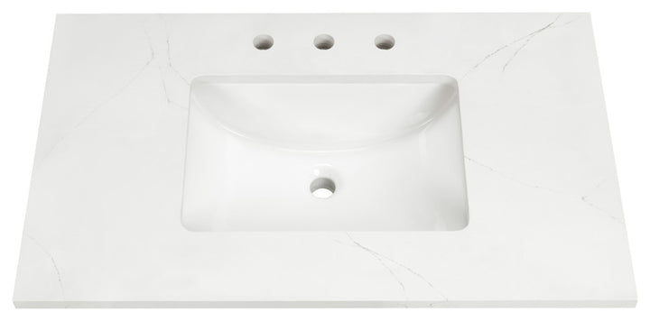 Gracie 36" Single Vanity, Satin White/Brushed Nickel