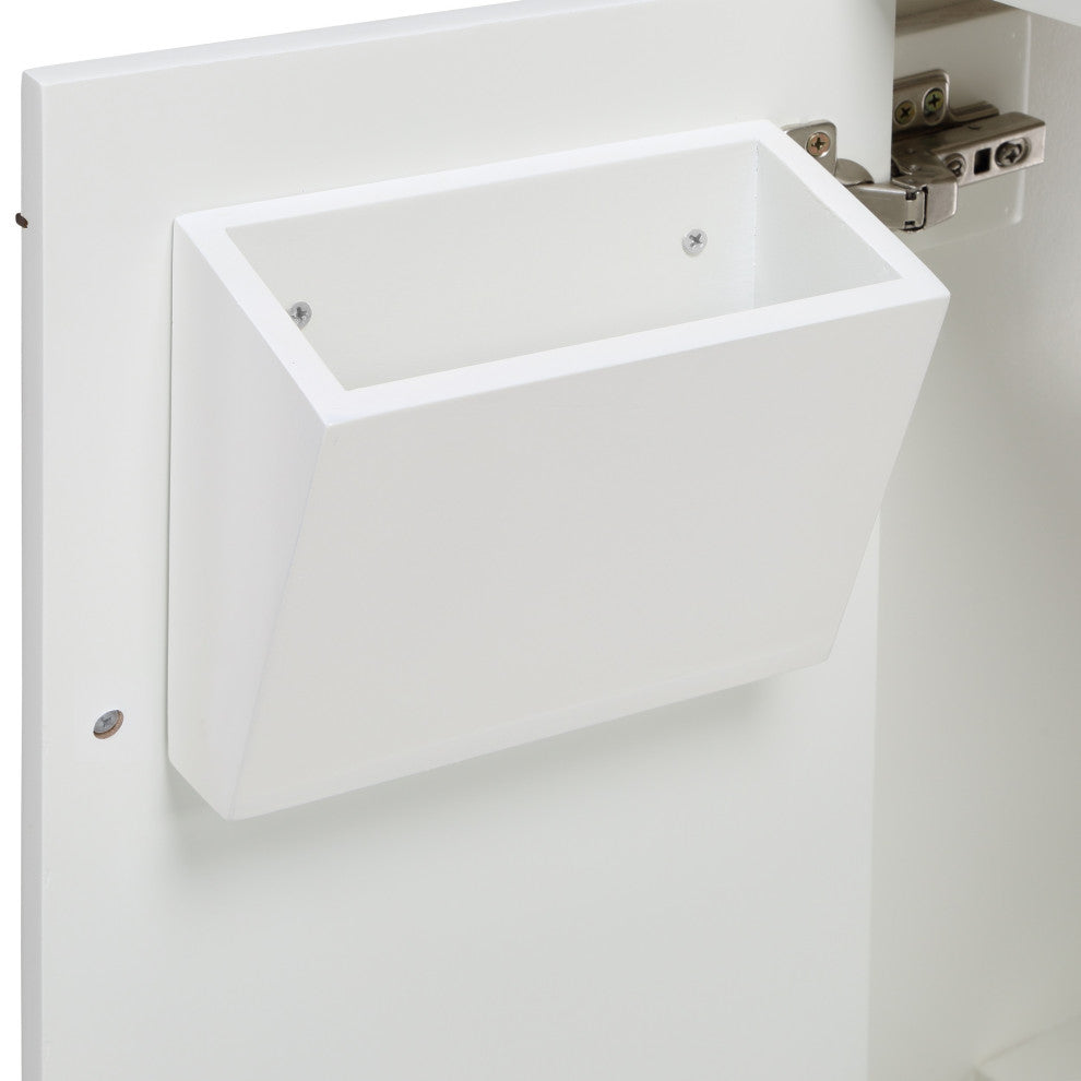 Gracie 24" Single Vanity, Satin White/Satin Brass