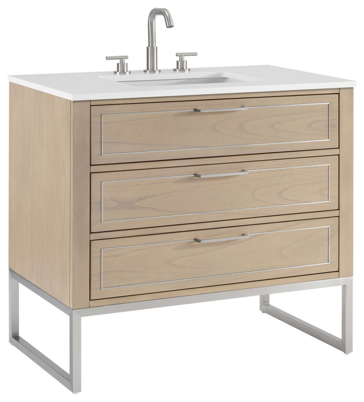 Markham 36" Single Vanity, Cashmere Grey/Brushed Nickel