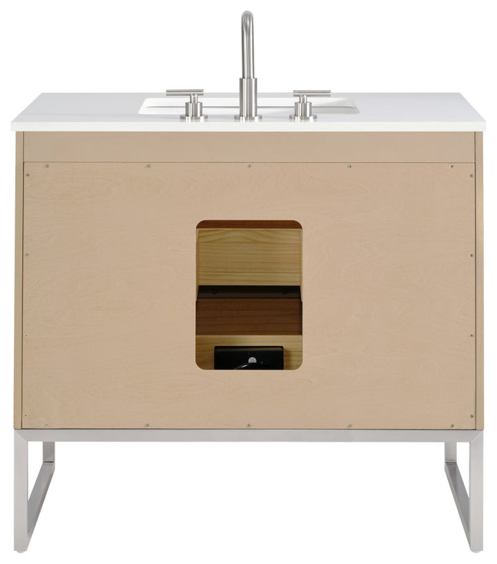 Markham 36" Single Vanity, Cashmere Grey/Brushed Nickel