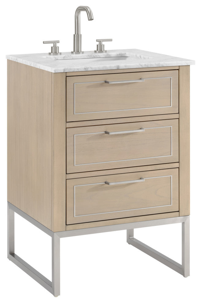 Markham 24" Single Vanity, Cashmere Grey/Brushed Nickel