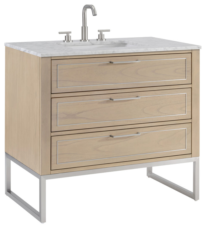 Markham 36" Single Vanity, Cashmere Grey/Brushed Nickel