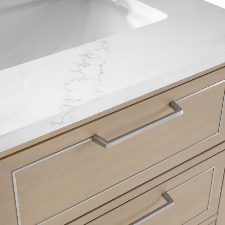 Markham 24" Single Vanity, Cashmere Grey/Brushed Nickel