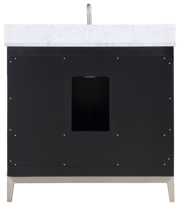 Gracie 30" / 36" Single Vanity, Midnight Black/Brushed Nickel