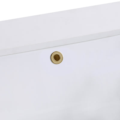 Terra 24" Single Wallmount Bathroom Vanity in Walnut and Satin Brass