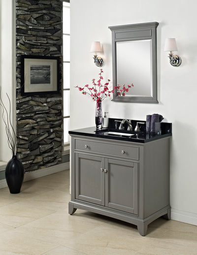 Fairmont Designs 1504-V36 Smithfield 36" Modern Bathroom Vanity in Medium Gray