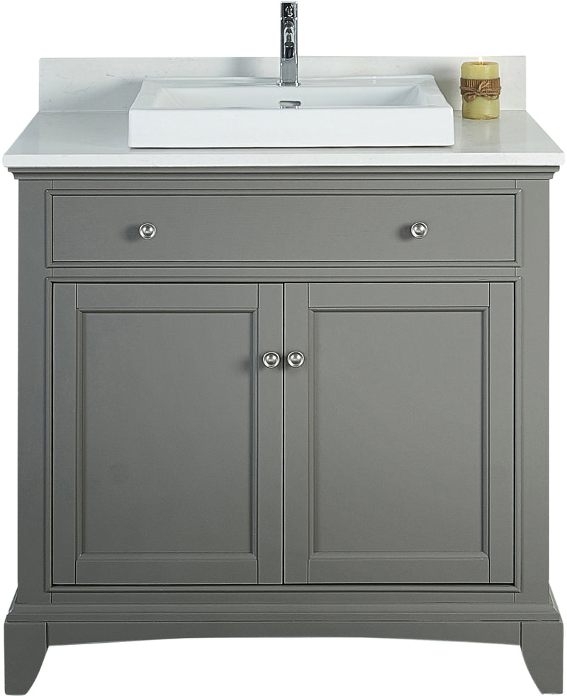 Fairmont Designs 1504-V36 Smithfield 36" Modern Bathroom Vanity in Medium Gray