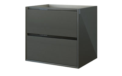 Baden Haus Glass Collection 23.6" Single Vanity in Anthracite (2 Drawers)
