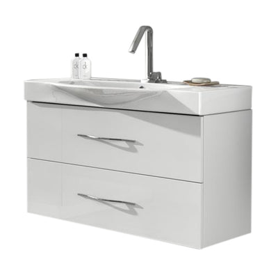 Baden Haus New York Collection 40.9" Single Vanity in Glossy White (2 Drawers)