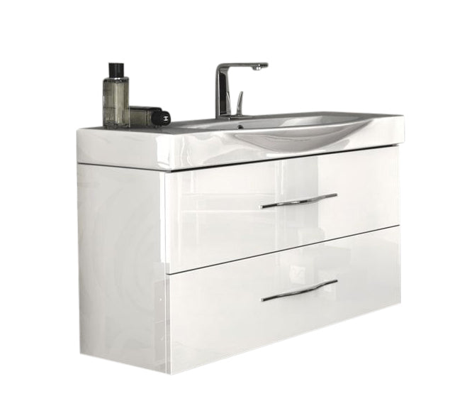 Baden Haus New York Collection 33" Single Vanity in Glossy White (2 Drawer)