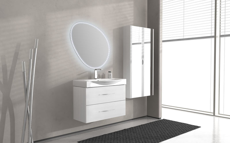 Baden Haus New York Collection 33" Single Vanity in Glossy White (2 Drawer)