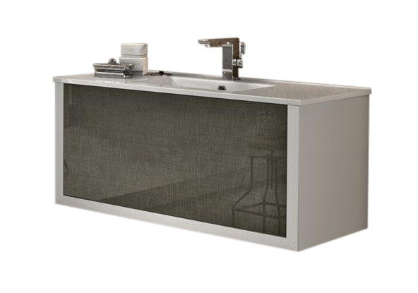 Baden Haus Roxanne Collection 39.4" Single Vanity with a Glass Door (1 Drawer)