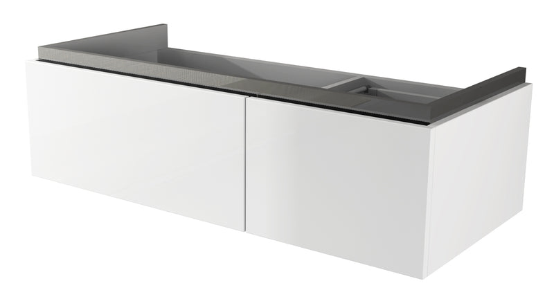 Baden Haus Avril Collection 39.4" Single Vanity in Glossy White (2 Drawers)