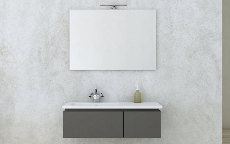 Baden Haus Avril Collection 39.4" Single Vanity in Mole Gray (2 Drawers)