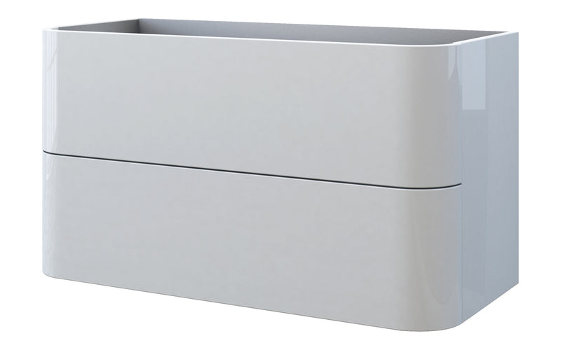 Baden Haus Angie Collection 39.4" Single Vanity in Glossy White (2 Drawers)