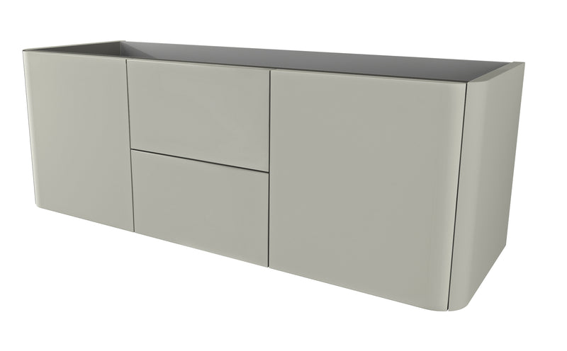 Baden Haus Liverpool Collection 55.1" Double Vanity in Nature Gray (4 Drawers)