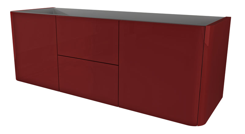 Baden Haus Liverpool Collection 55.1" Double Vanity in Red (4 Drawers)