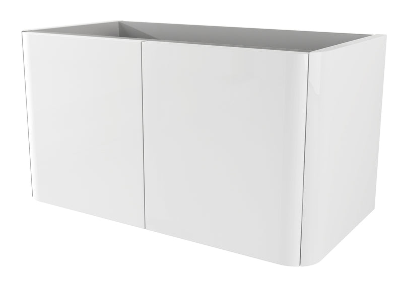 Baden Haus Liverpool Collection 37" Single Vanity in Glossy White (2 Drawers)