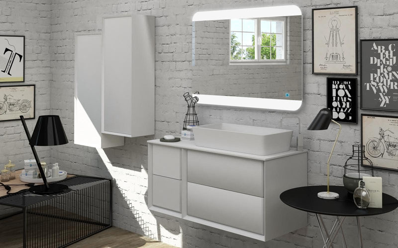 Baden Haus Bellagio Collection 27.6" Single Vanity in Matte White (2 Drawers)