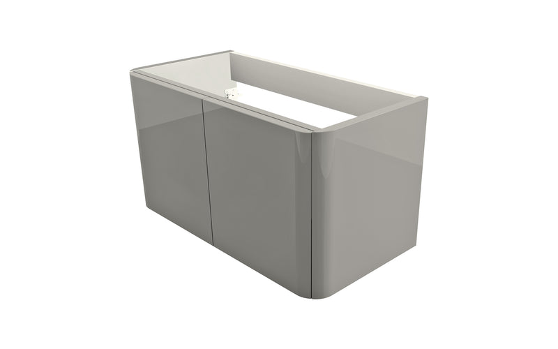 Baden Haus Liverpool Collection 37" Single Vanity in Glossy Gray (2 Drawers)