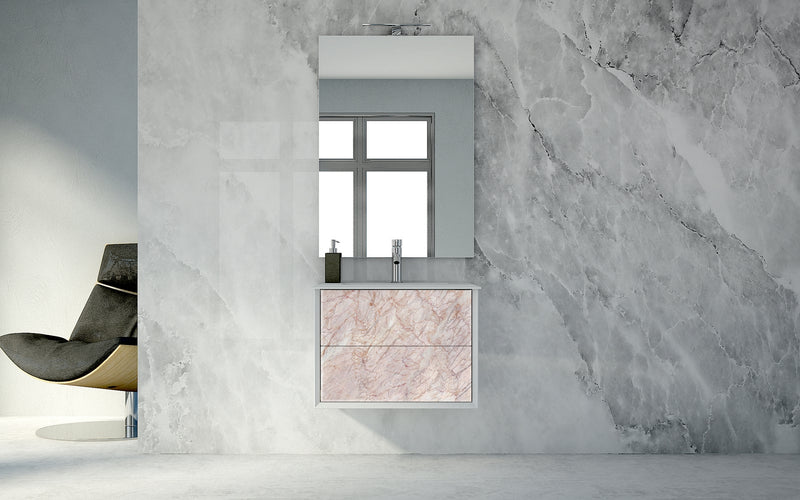 Baden Haus Bellagio Collection 28.5" Single Vanity in Light Pink Stone