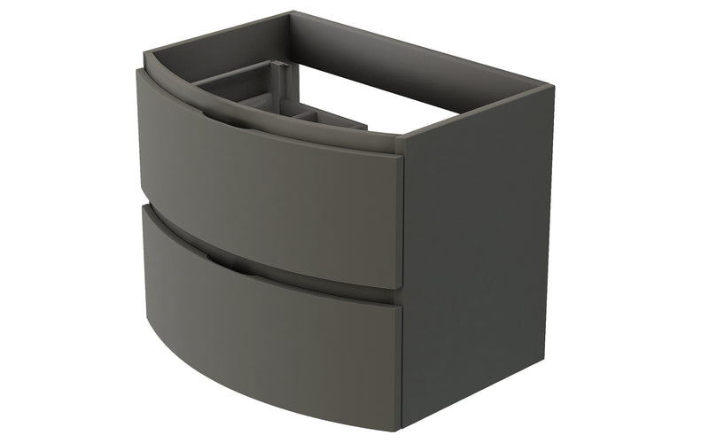 Baden Haus Vague Collection 27.2" Single Vanity in Mole Gray (2 Drawers)