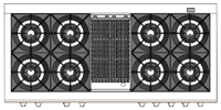 Connoisseurian 60″ Dual Fuel, Self Clean Range with Open Burners