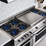 Connoisseurian 60″ Dual Fuel, Self Clean Range with Open Burners