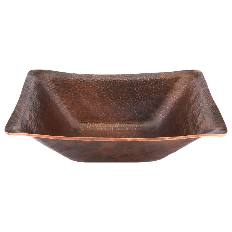 Rectangle Hand Forged Old World Copper Vessel Sink