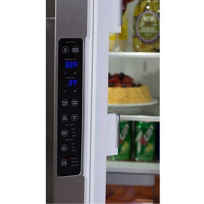 36" Marvel Elise Series French Door Counter Depth Refrigerator, Gloss Black