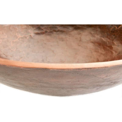 Round Hand Forged Old World Copper Vessel Sink