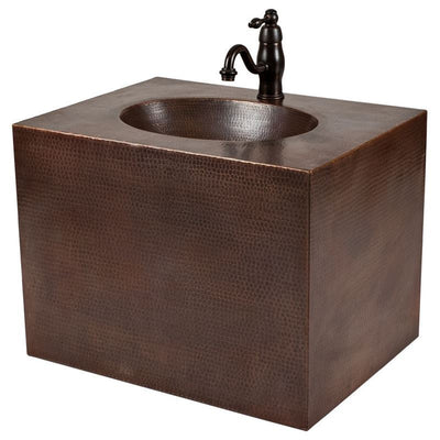 24" Copper Wall Mount Vanity and Faucet Package
