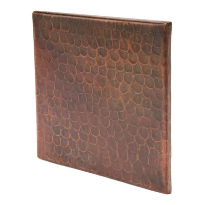 6" x 6" Hammered Copper Tile - Quantity 4