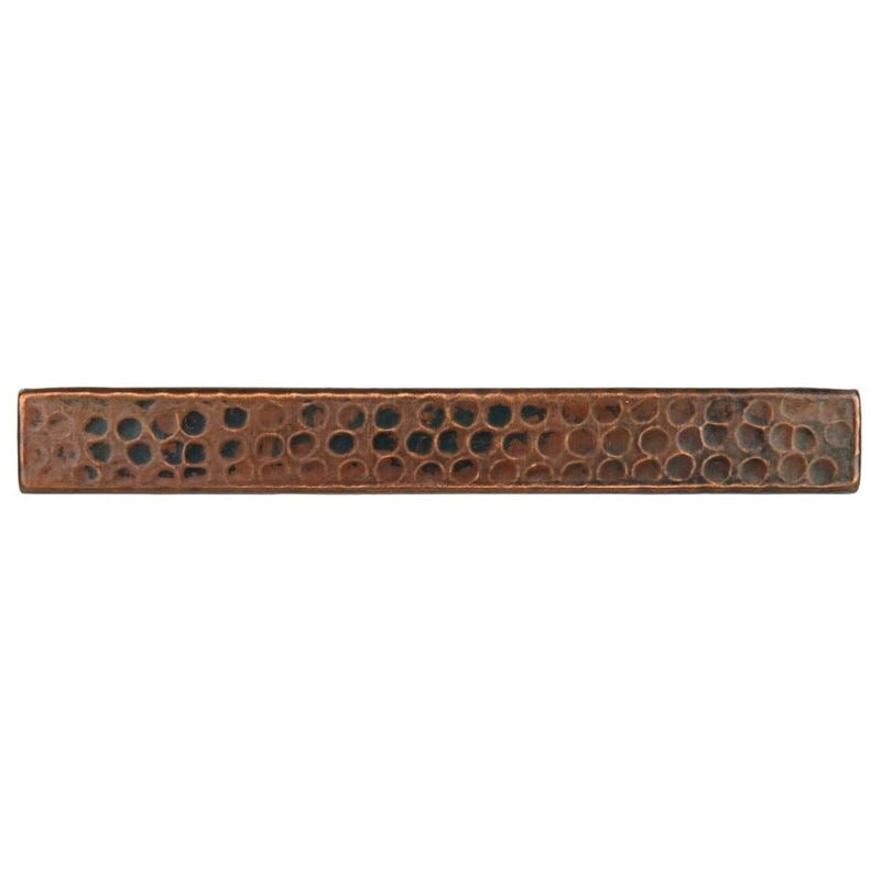 1" x 8" Hammered Copper Tile - Quantity 8