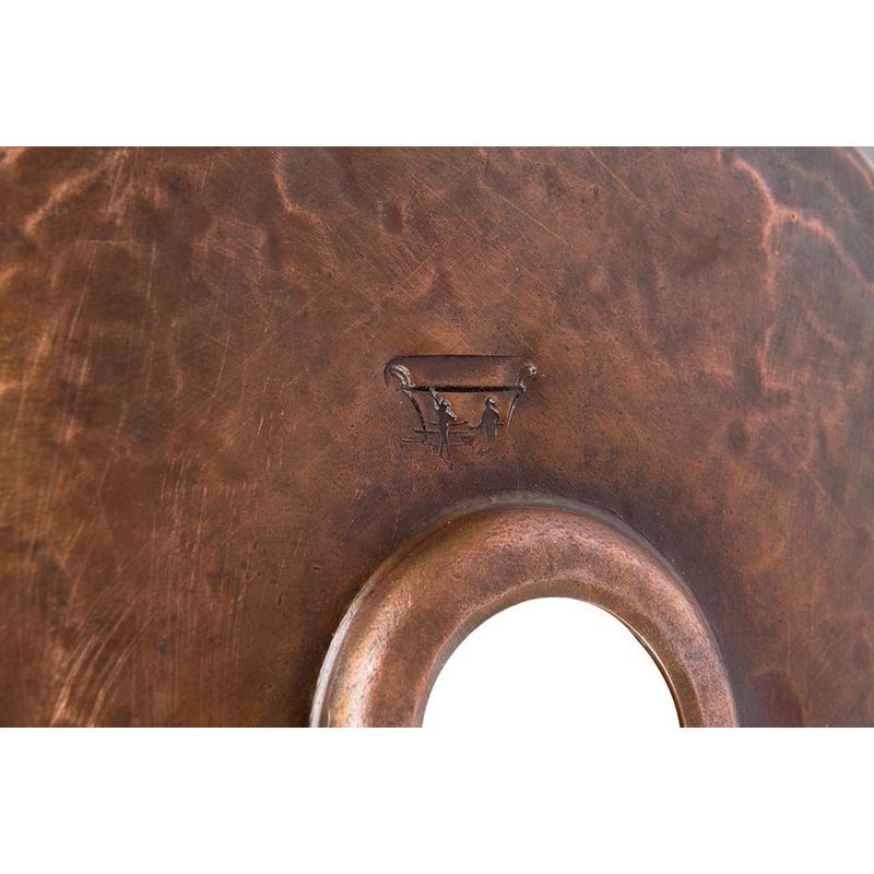 Round Hand Forged Old World Miners Pan Copper Vessel Sink