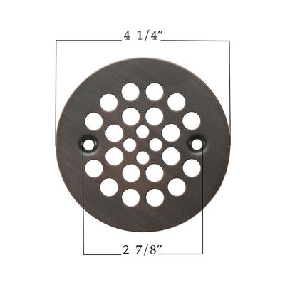 4.25" Round Shower Drain Cover in Oil Rubbed Bronze