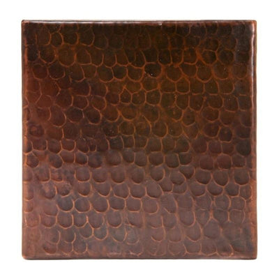 6" x 6" Hammered Copper Tile - Quantity 4