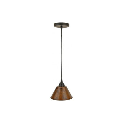Hand Hammered Copper 7" Cone Pendant Light