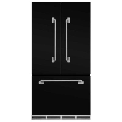 36" Marvel Elise Series French Door Counter Depth Refrigerator, Gloss Black
