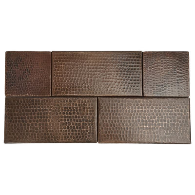 4" x 8" Hammered Copper Tile