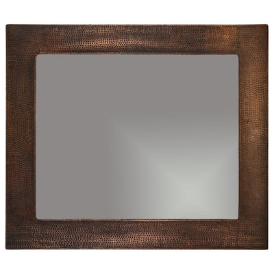 36" Hand Hammered Rectangle Copper Mirror