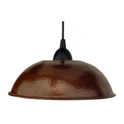 Hand Hammered Copper 10.5" Dome Pendant Light