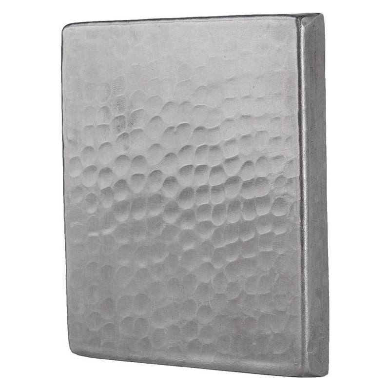 4" x 4" Nickel Plated Hammered Copper Tile