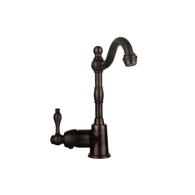 Rectangle Copper Bar/Prep Sink, ORB Single Handle Bar Faucet, 2" Strainer Drain