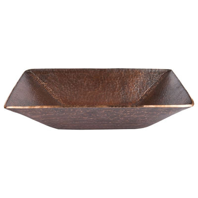 Modern Rectangle Hand Forged Old World Copper Vessel Sink