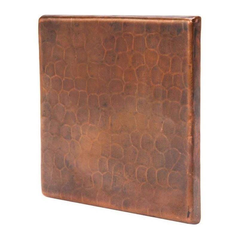 4" x 4" Hammered Copper Tile - Quantity 8