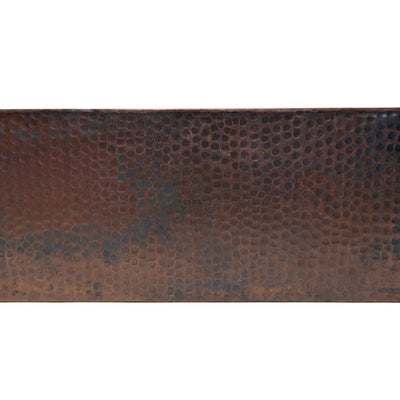 33" Hammered Copper Kitchen Apron 50/50 Double Basin Sink