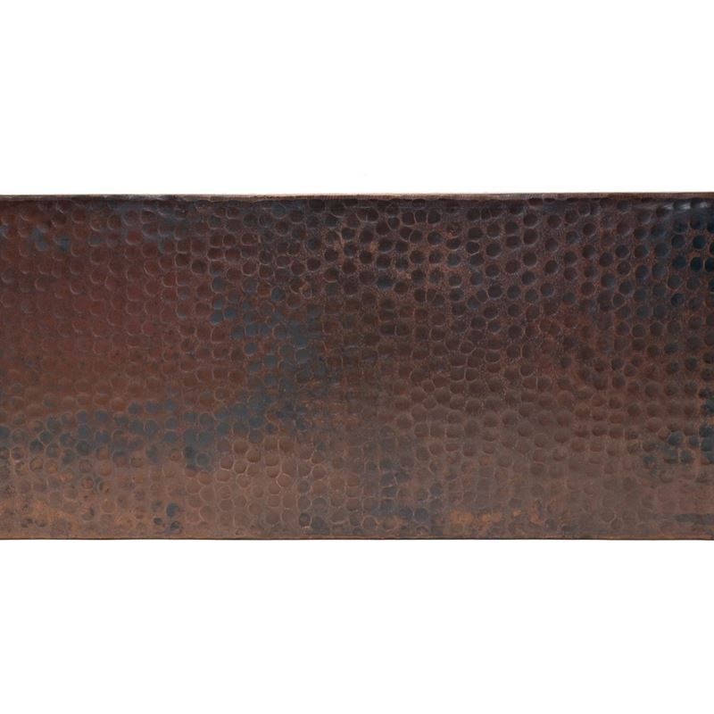 33" Hammered Copper Kitchen Apron 50/50 Double Basin Sink