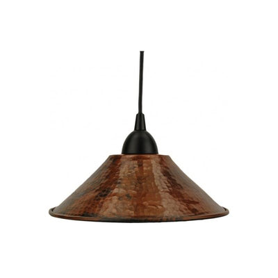 Hand Hammered Copper 9" Cone Pendant Light